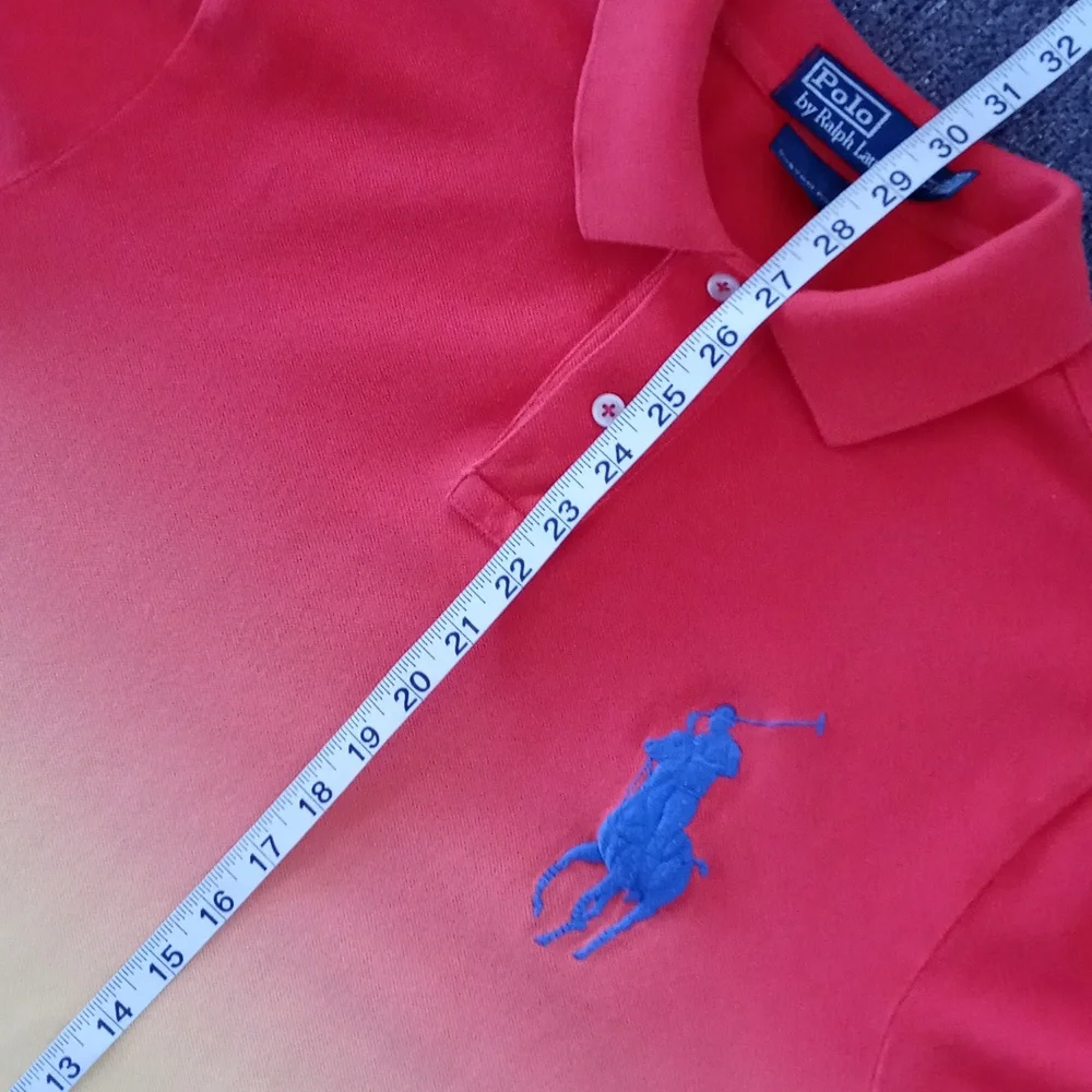 🌞RARE Polo Ralph Lauren🌞 - Red-Orange-Yellow Ombre Big Pony S/S Polo